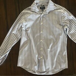 Kenneth Cole Men's Gray Plaid Button Down Shirt